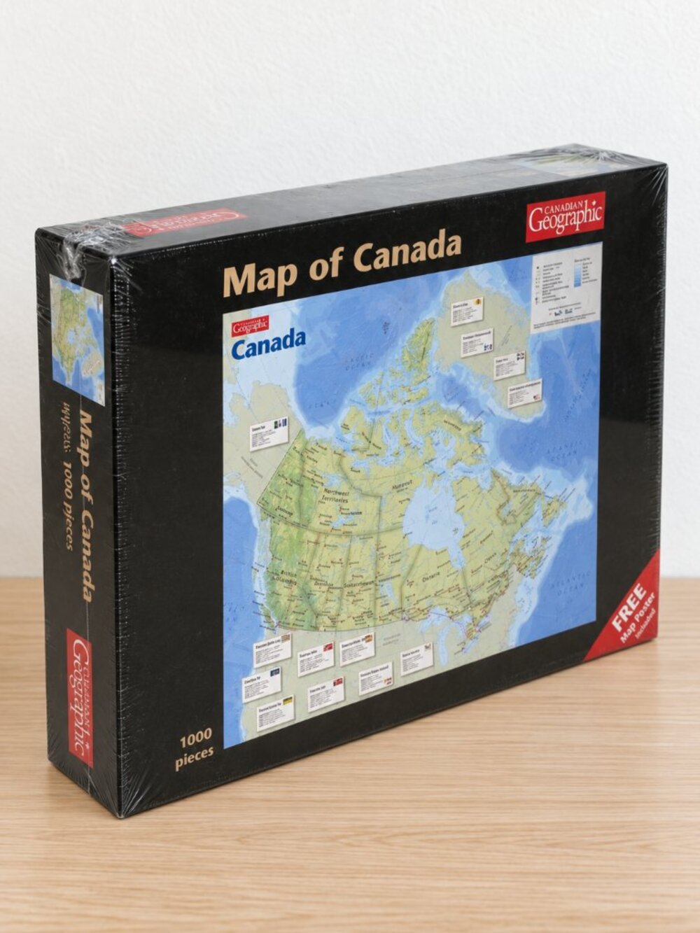 Cobble Hill Canadian Geographic Map of Canada 1000-Piece Puzzle Sealed New